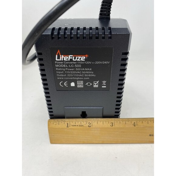 LiteFuze LC-500 US 500W Travel Voltage Converter - USA Cord - Step Up/Down NEW - Picture 7 of 10